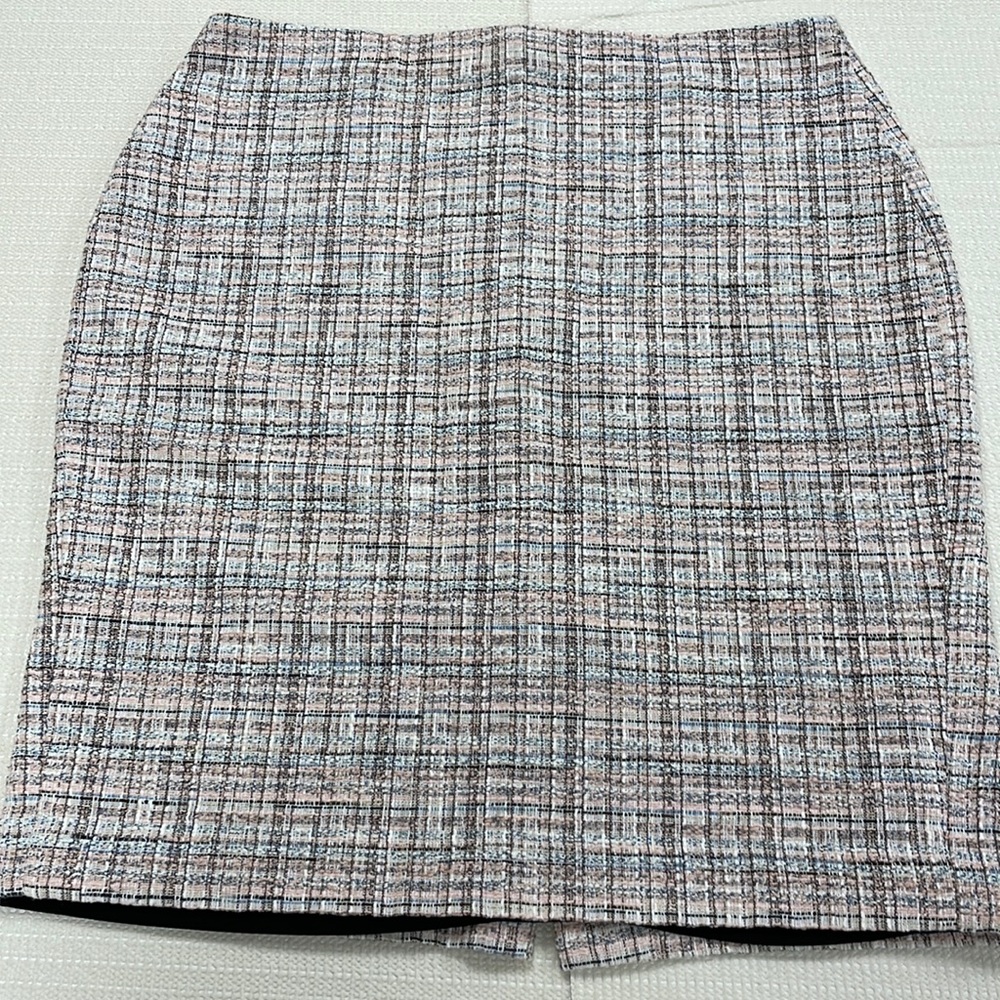 Banana Republic Pastel Plaid Pencil Skirt